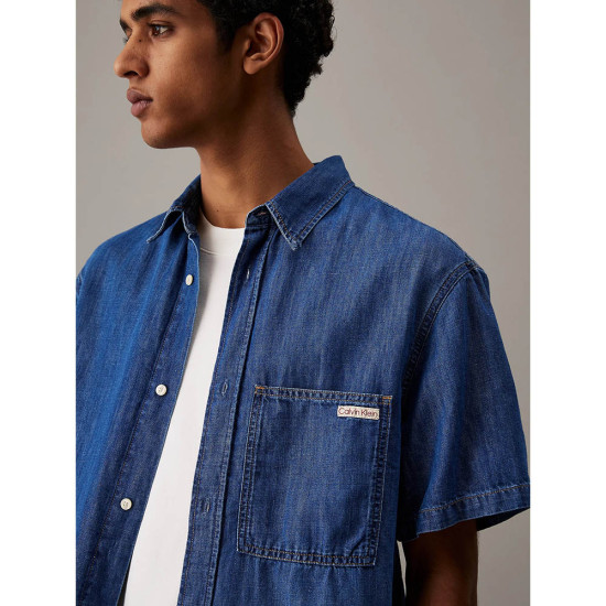 Calvin Klein Ανδρικό πουκάμισο Denim Short Sleeve Shirt